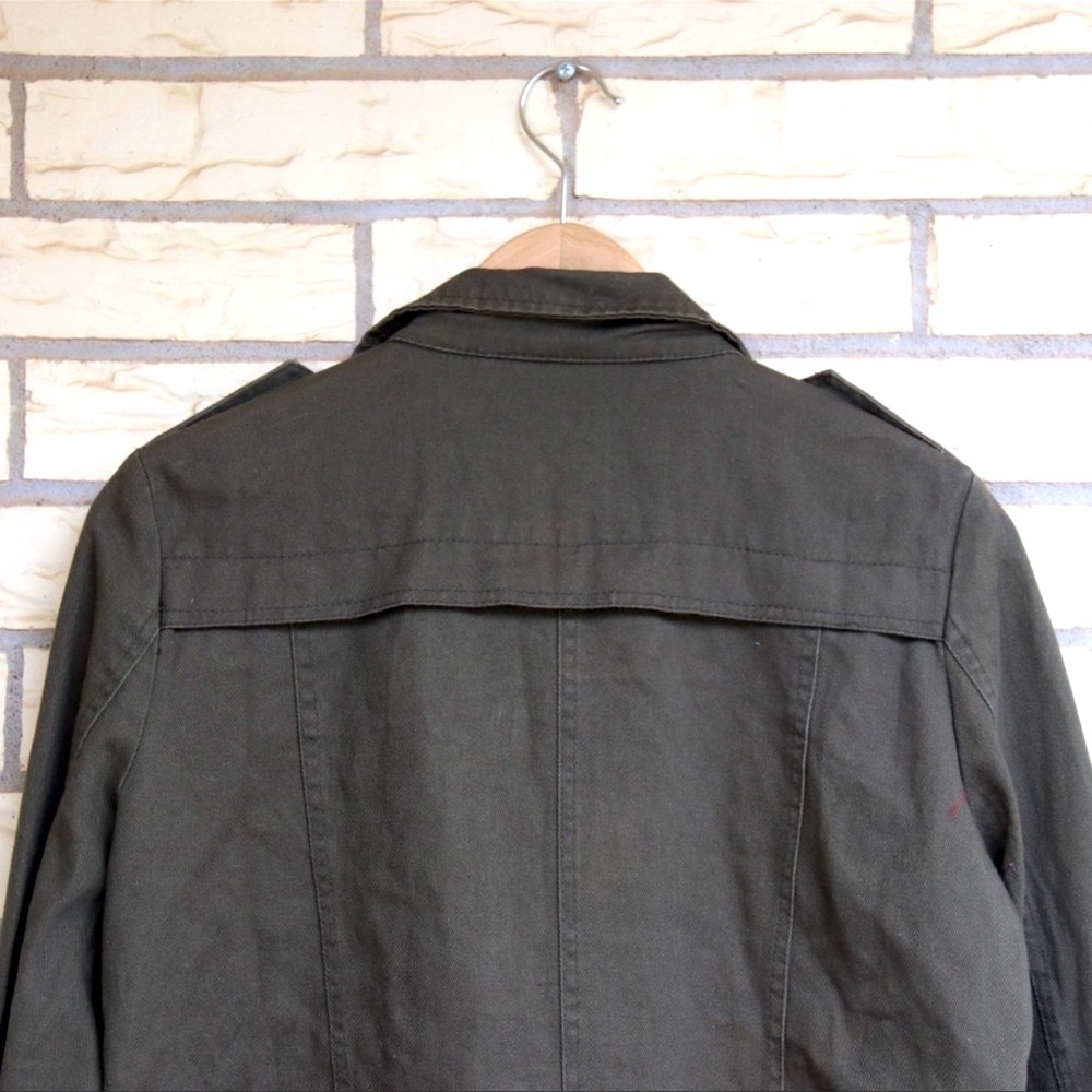 Sequin Distressed Army Military Jacket - Picture 9 of 10